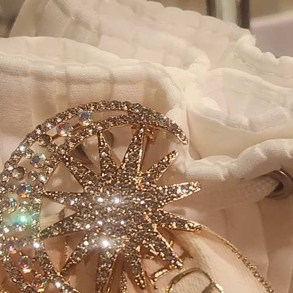 DIOR RIBBED POUCH IN UNBRANDED CHAIN W STUDS EVENING BAG NWT - Picture 6 of 15